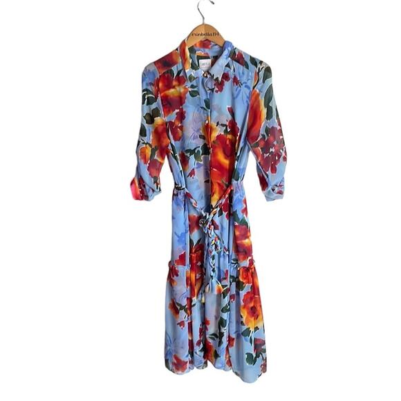 MISA Marsala Floral Shirtdress - Picture 2 of 16